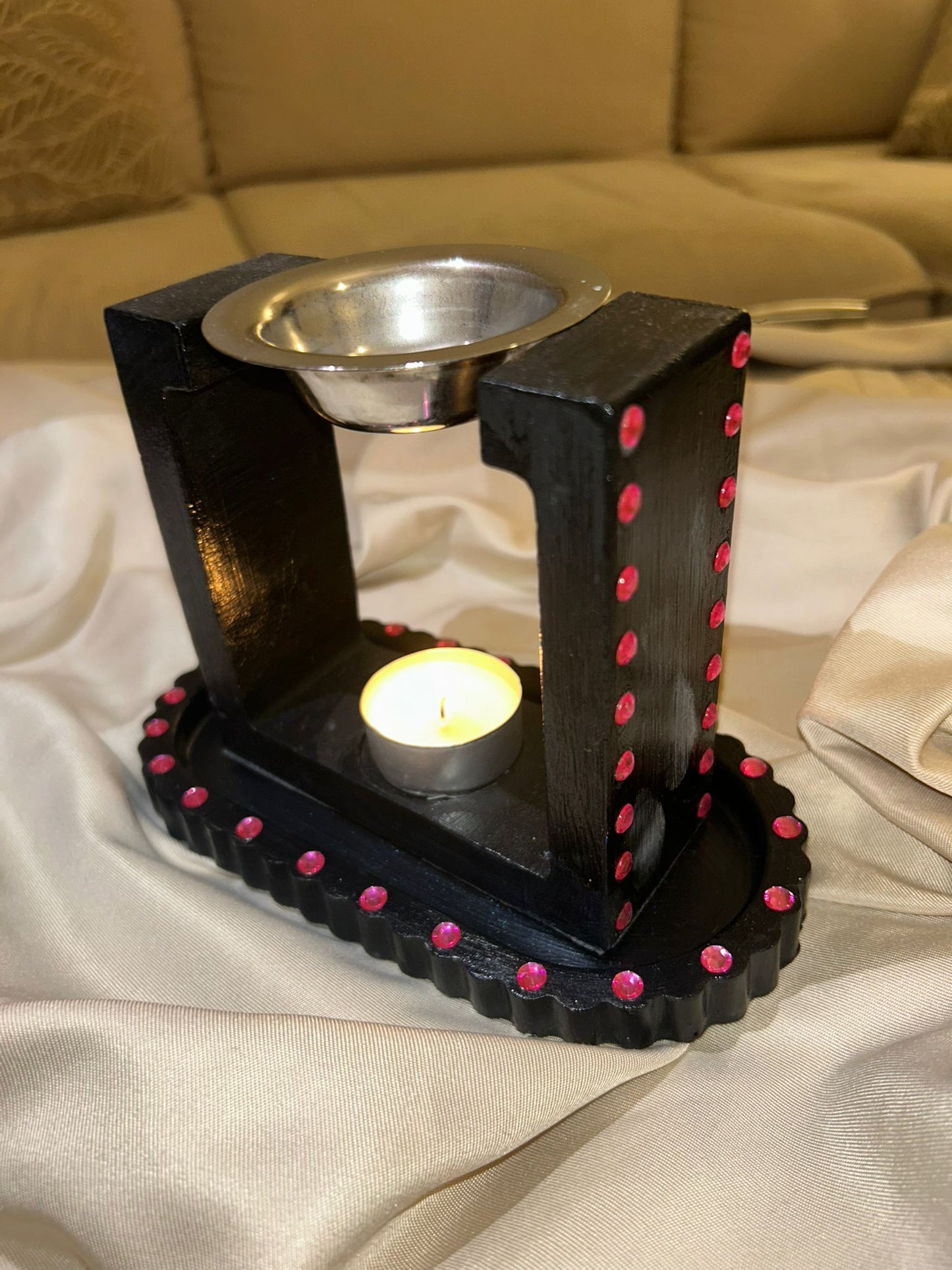 Brûleur à fondants : ensemble "Rose Noire" (Vendu sans le plateau)