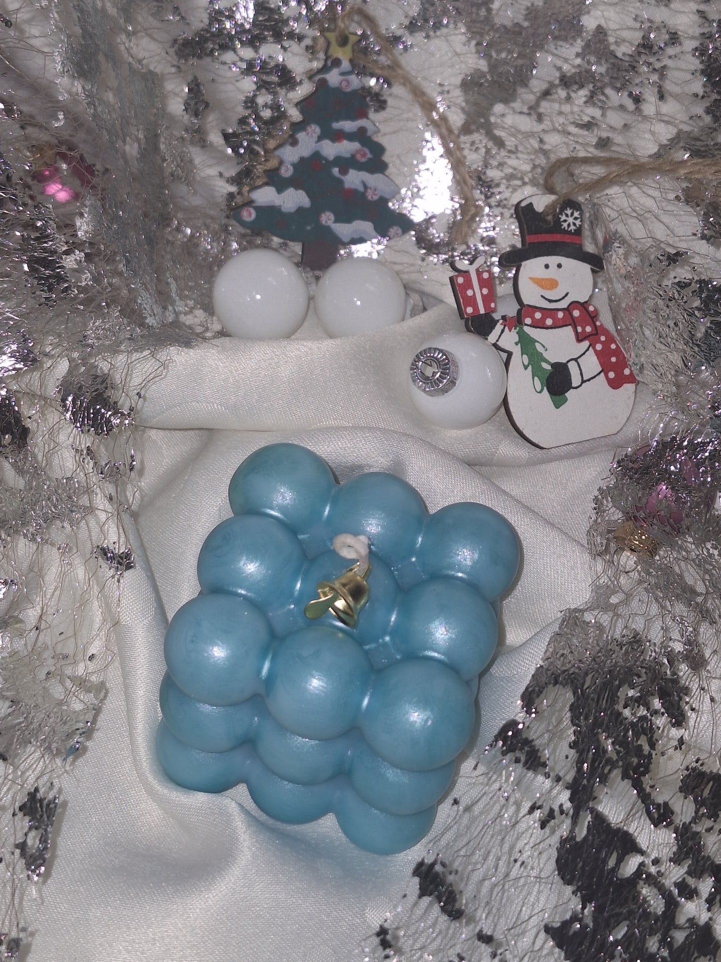 Bougie "Bulles festives"