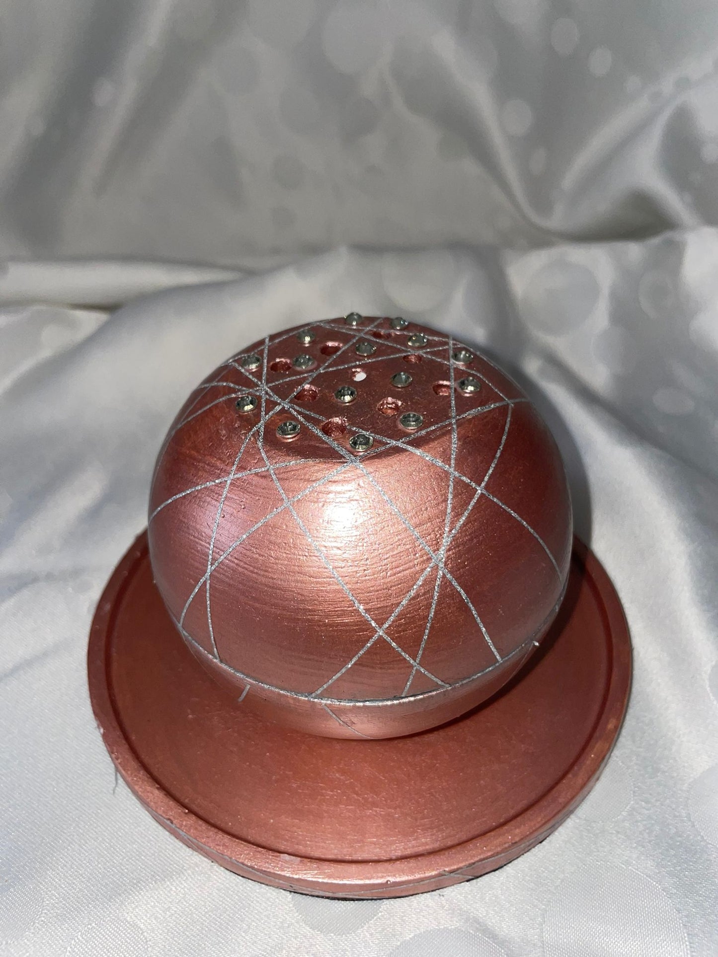 Sphère pour encens : Ensemble "Lady Rose". "Vendue sans le plateau"