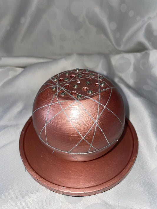 Sphère pour encens : Ensemble "Lady Rose". "Vendue sans le plateau"