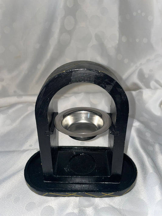 Brûleur d'encens : Ensemble "Nuit dorée". (Vendu sans le plateau)