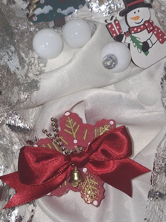 Bougie "flocon d'amour rouge"