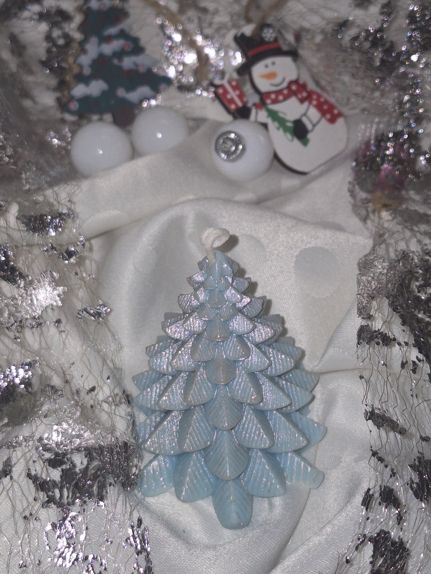 Bougie "sapin des neiges"